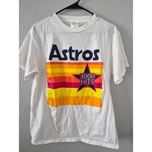 Houston Astros Shirt Mens M White Gildan Craig Biggio 3000 Hits MLB Baseball Tee